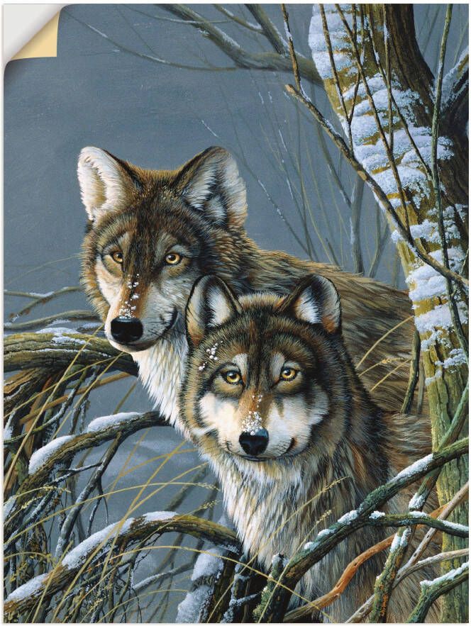 Artland Wandfolie Twee wolven