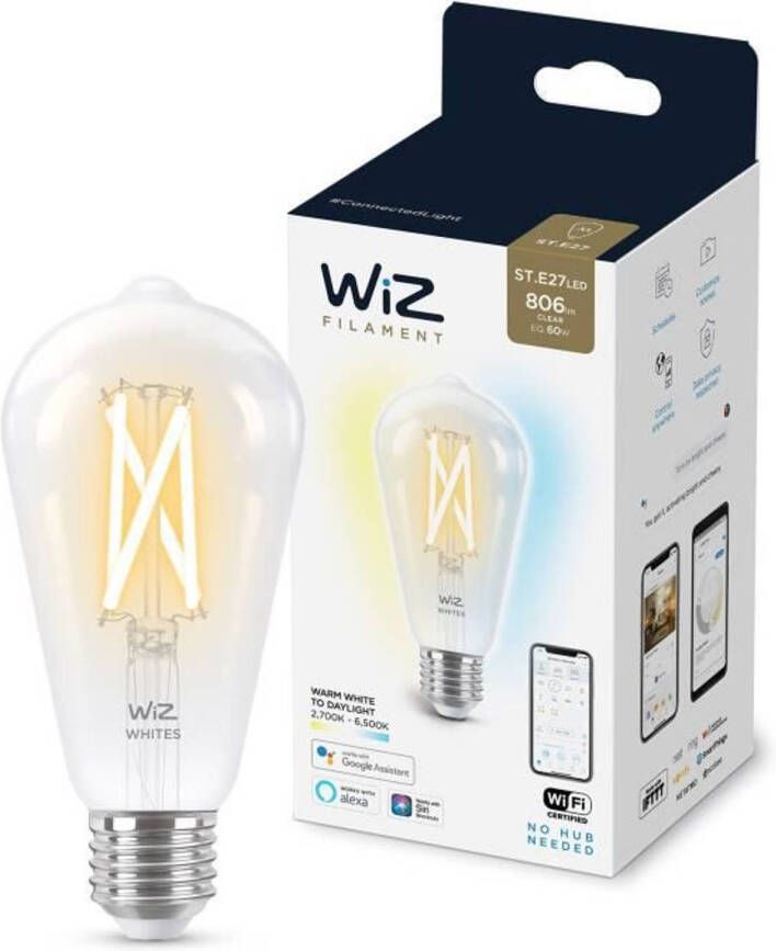WiZ Edison Filament Slimme LED-Verlichting Warm- tot Koelwit Lich…