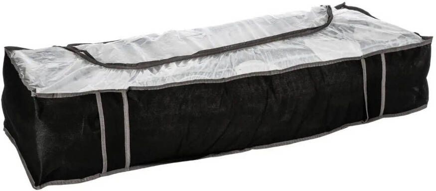 5Five Opberghoes beschermhoes dekens en kussens zwart grijs 100 x 45 x 20 cm Opberghoezen