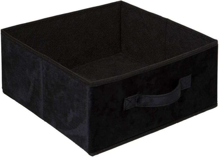 5five Opbergmand kastmand 14 liter zwart polyester 31 x 31 x 15 cm Opbergboxen Vakkenkast manden Opbergmanden