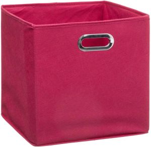 5five Opbergmand kastmand 29 liter framboos roze linnen 31 x 31 x 31 cm Opbergboxen Vakkenkast manden Opbergmanden