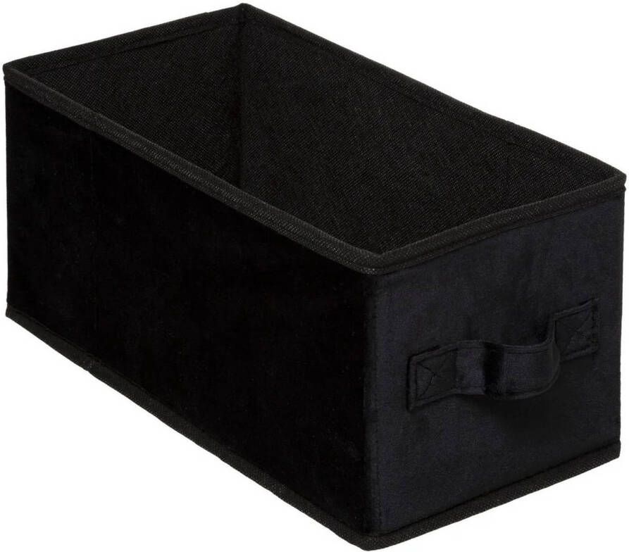 5five Opbergmand kastmand 7 liter zwart polyester 31 x 15 x 15 cm Opbergboxen Vakkenkast manden Opbergmanden