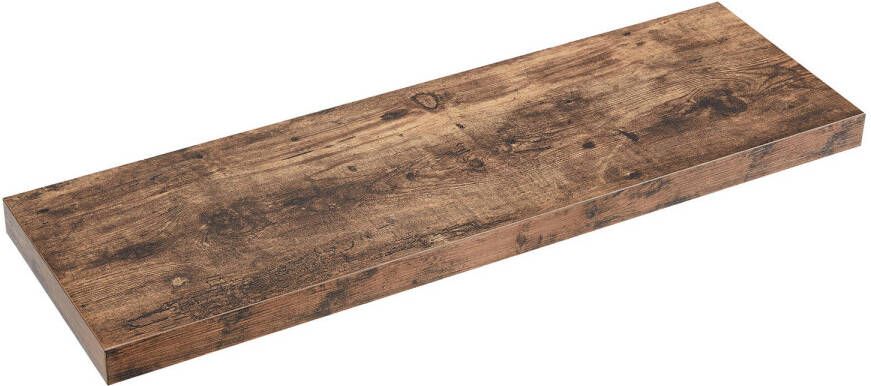 Acaza Boeken Plank van 80 cm lang industrieel design vintage bruin