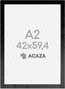 Acaza Fotokader A2 Formaat Fotolijst in MDF Hout 42 x 59 40 cm Zwart