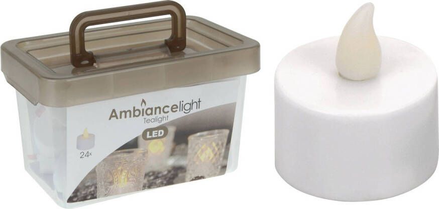 Ambiance Theelichtjes LED Box met 24 stuks