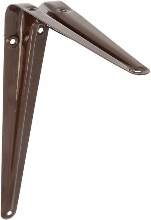 AMIG Plankdrager planksteun van metaal gelakt bruin H225 x B200 mm Plankdragers