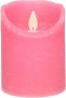 Anna's Collection 1x Fuchsia roze LED kaarsen stompkaarsen 15 cm Luxe kaarsen op batterijen met bewegende vlam LED kaarsen - Thumbnail 2