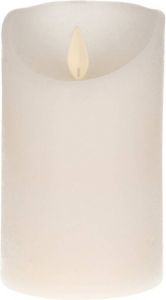 Anna's Collection 2x Witte LED kaars stompkaars 12 5 cm Luxe kaarsen op batterijen met bewegende vlam LED kaarsen