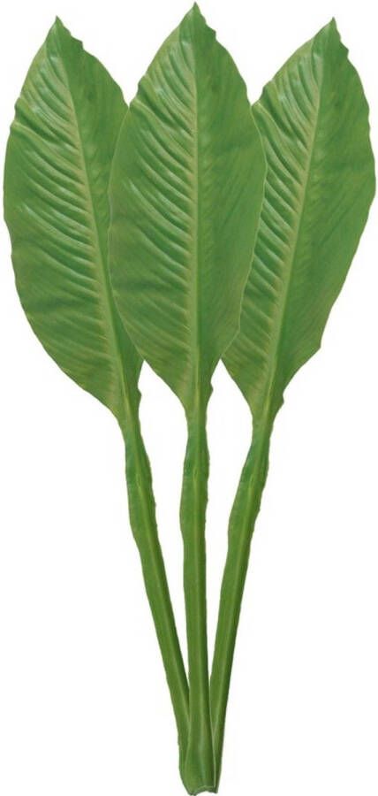 Anna&apos;s Collection 3x Nep planten Musa bananenplant kunstbloemen bladeren takken 74 cm decoratie Kunstplanten