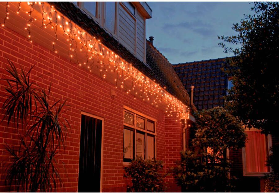 Anna&apos;s Collection CONNECT DE LUXE KOPPELVERLICHTING ICICLE LIGHTS 100LED CLASSIC 400X35CM 30 STRENGEN RUBBER KABEL...