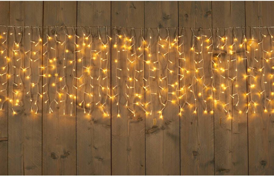 Anna's Collection Lichtgordijn timer 1000 LED 100 strengen warm wit Kerstverlichting lichtgordijn