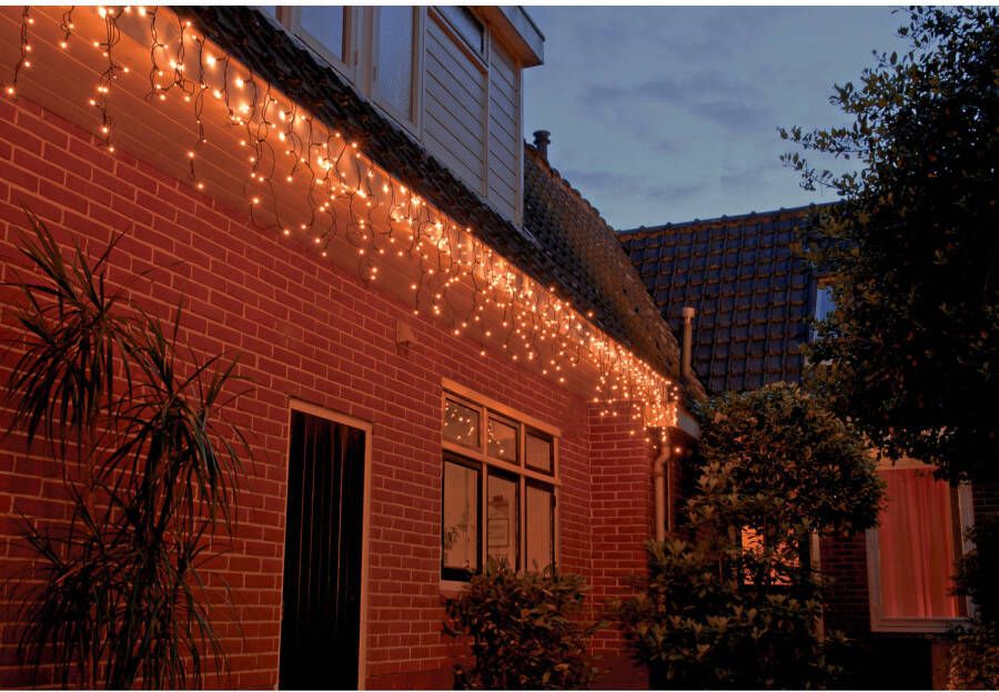 Anna's Collection Ijspegelverlichting lichtsnoeren met 300 warm witte lampjes 12 x 0 35 meter Kerstverlichting Lichtsnoeren