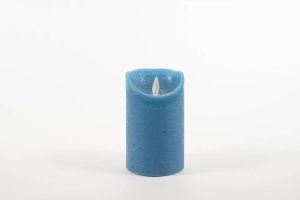Anna&apos;s Collection Rustic Wax Candle Moving Flame 7 5X12 5Cm Denim3Xaaa