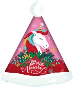 Arditex Kerstmuts Unicorn 43 X 32 Cm Polyester Roze