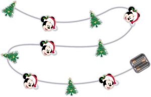 Arditex lichtsnoer Mickey Mouse warm wit 10 leds 165 cm wit