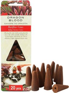 Arowell Backflow Wierookkegels Incense cones 20 stuks Dragon Blood