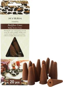 Arowell Backflow Wierookkegels Incense cones 20 stuks Myrrh