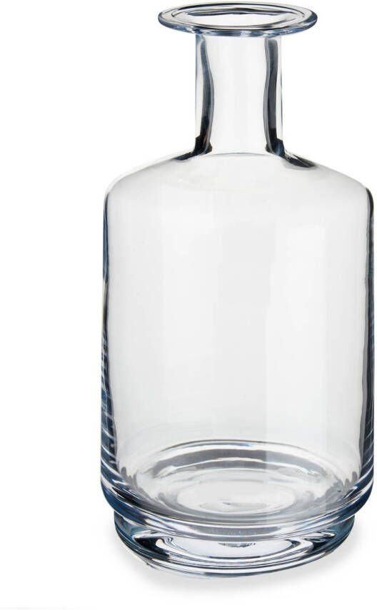 Arte r Bloemenvaas flesvorm van glas 17 x 28 cm Glazen transparante vazen