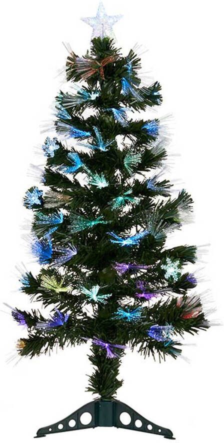 Arte r Fiber kunstkerstboom met verlichting H90 cm LED multi color Kunstkerstboom
