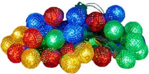 Arte r Kerstverlichting party Lights 30x Gekleurde Led Bolletjes 600 Cm Op Batterijen Kerstverlichting Kerstboom