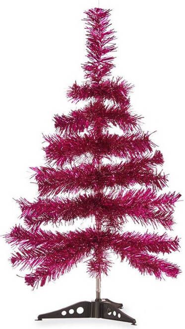 Krist+ kunst kerstboom klein fuchsia roze 60 cm Kunstkerstboom