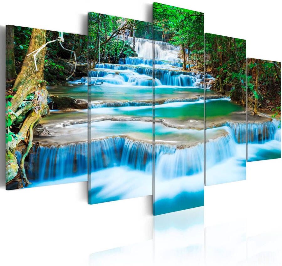 Artgeist Blue Waterfall in Kanchanaburi Thailand Canvas Schilderij
