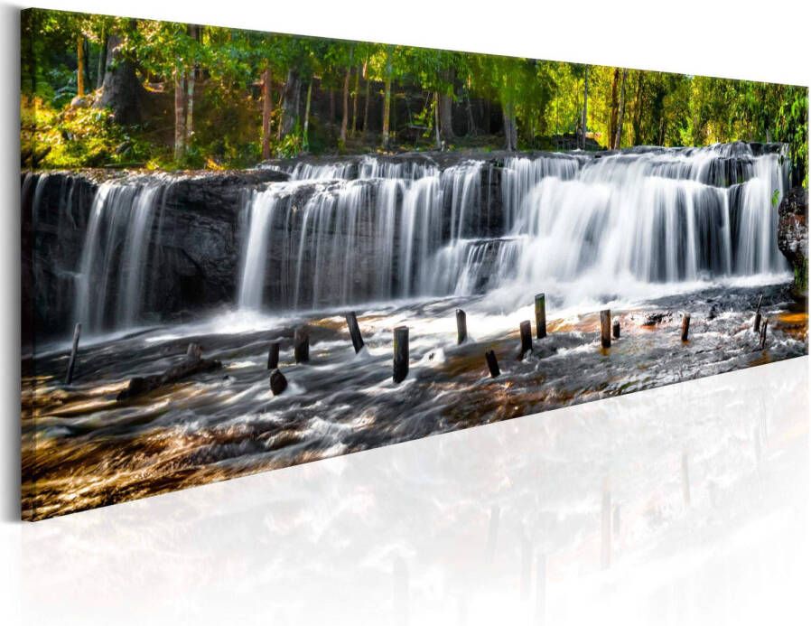 Artgeist Canvas Schilderij Fairytale Waterfall 150x50cm