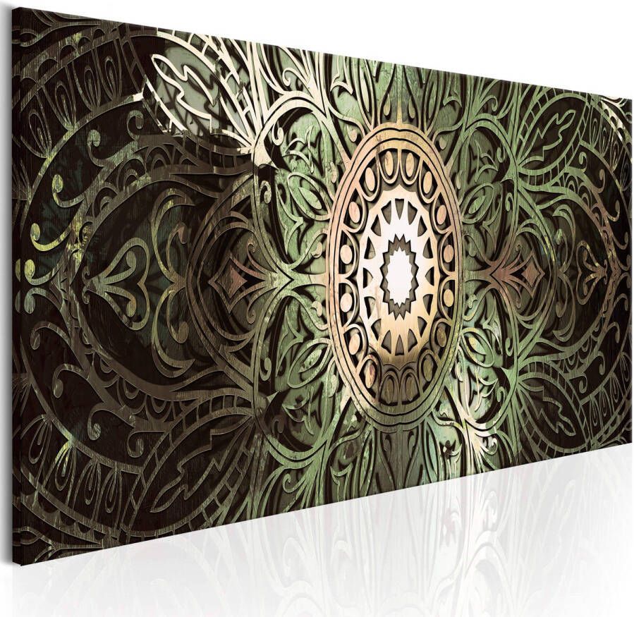 Artgeist Emerald Mandala Canvas Schilderij 135x45cm