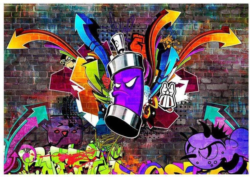 Artgeist Fotobehang Graffiti Colourful Attack 100x70cm Vliesbehang