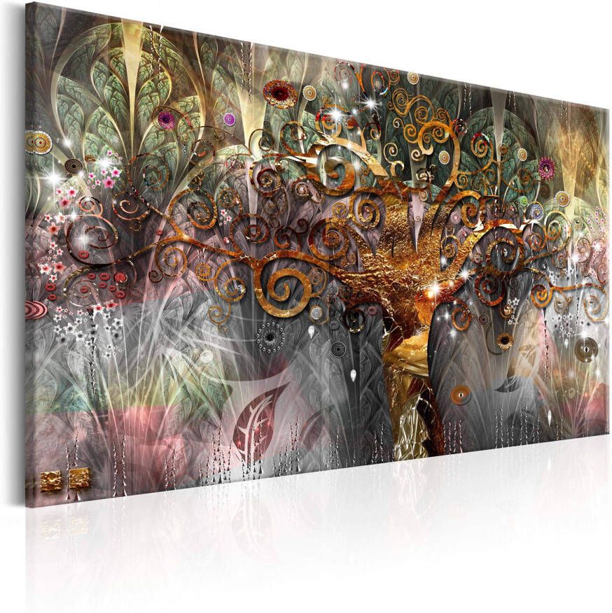 Artgeist Gold Tree Canvas Schilderij 90x60cm