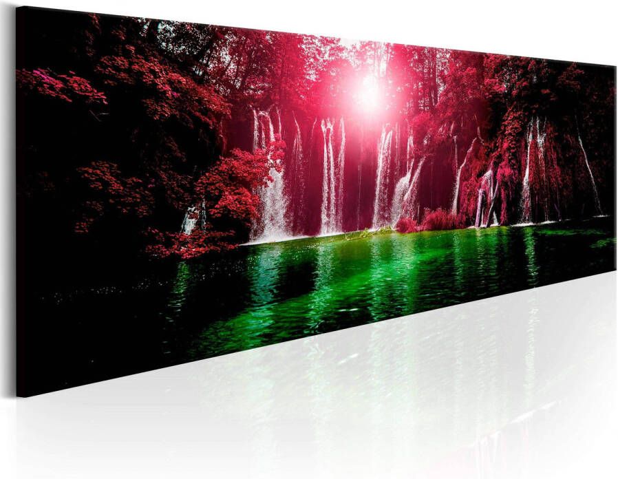 Artgeist Ruby Waterfalls Canvas Schilderij 150x50cm