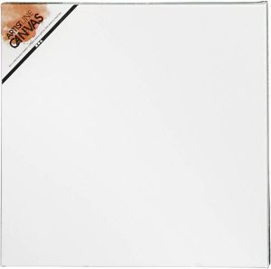 Artist & Co 2x stuks schildersdoeken 30 x 30 cm voor hobby verven schilderen Schildersdoeken