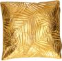 Atmosphera Bank sier kussens voor binnen palmen print Oker goud 40 x 40 x 11 cm Sierkussens - Thumbnail 1