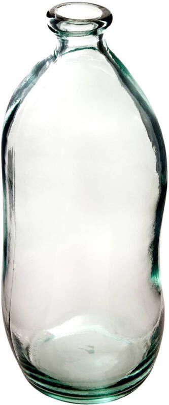 Atmosphera bloemenvaas Organische fles vorm helder transparant glas H36 x D15 cm Vazen