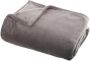 ATMOSPHERA Fleece deken fleeceplaid grijs 125 x 150 cm polyester Bankdeken Fleece deken Fleece plaid Plaids - Thumbnail 1