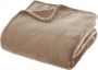 Atmosphera Plaid bank deken beige polyester 180 x 230 cm Plaids - Thumbnail 1