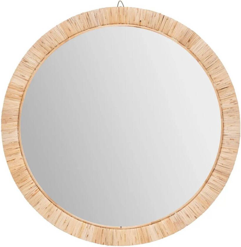 ATMOSPHERA Wandspiegel rond D60 cm rotan beige spiegel bohemien Spiegels