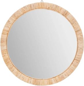 ATMOSPHERA Wandspiegel rond D60 cm rotan beige spiegel bohemien Spiegels
