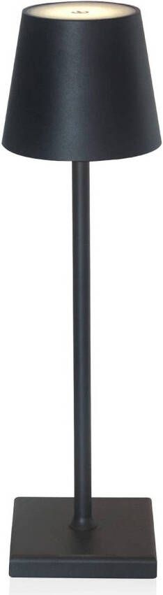 Attalos Tafellamp USB-C oplaadbaar Dimbare Touch LED Lamp Zwart Zware kwaliteit Nachtlamp Draadloos 38 CM