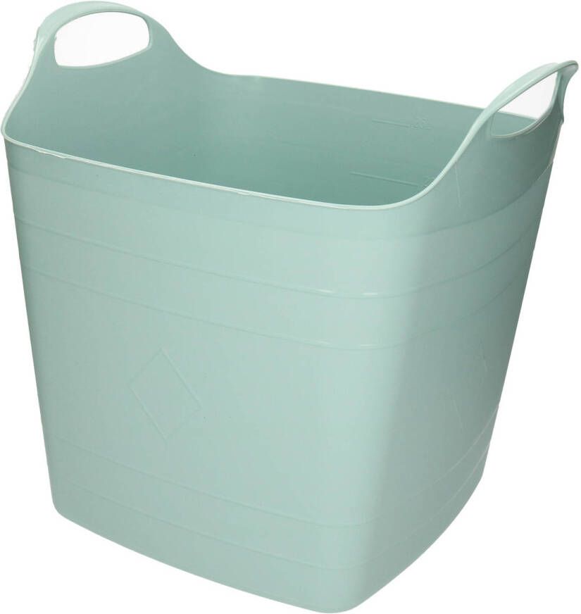 Bathroom Solutions Kuip Opbergmand kuip emmer flexibel kunststof groen 25 liter Opbergmanden