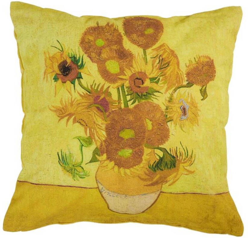Beddinghouse Bh Gogh Sunflower Cushion Yellow 45x45