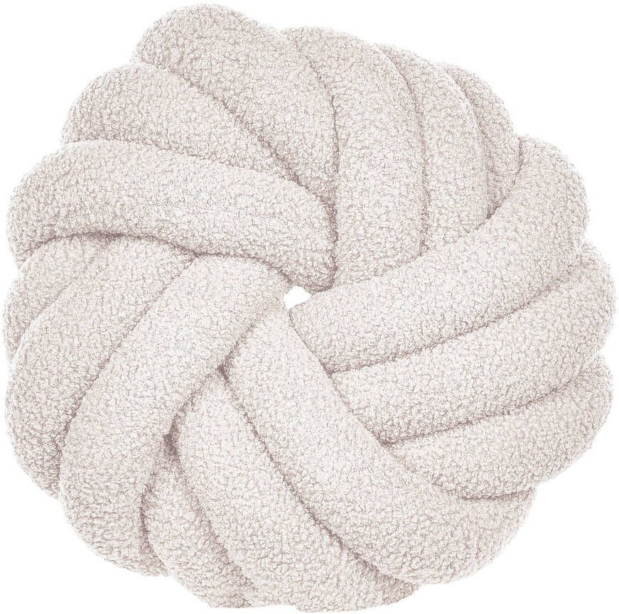 Beliani AKOLA Sierkussen Wit 31 x 31 cm Bouclé