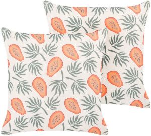 Beliani AVENS Sierkussen-Multicolor-Polyester