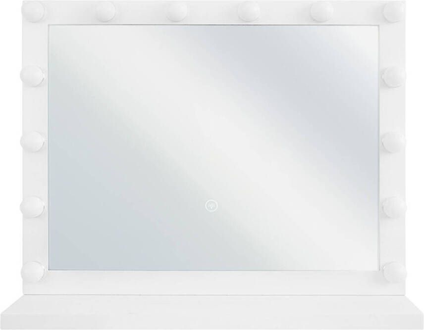 Beliani BEAUVOIR LED-spiegel-transparant-Ijzer