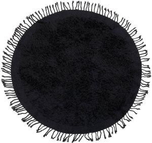 Beliani BITLIS Vloerkleed zwart 140x140