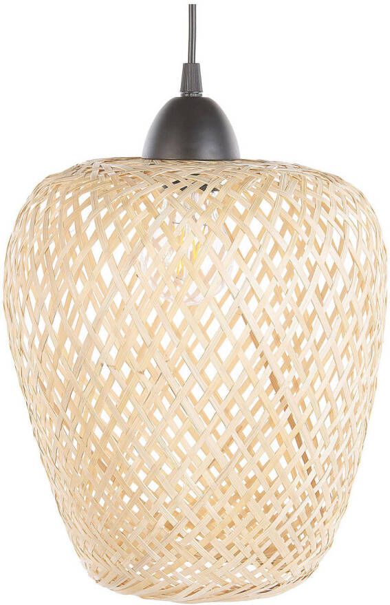 Beliani BOMU Hanglamp-Lichte houtkleur-Bamboehout