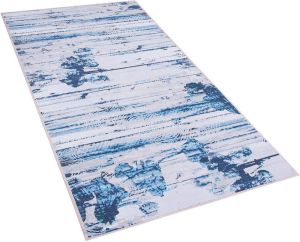 Beliani Burdur Vloerkleed-blauw-polyester