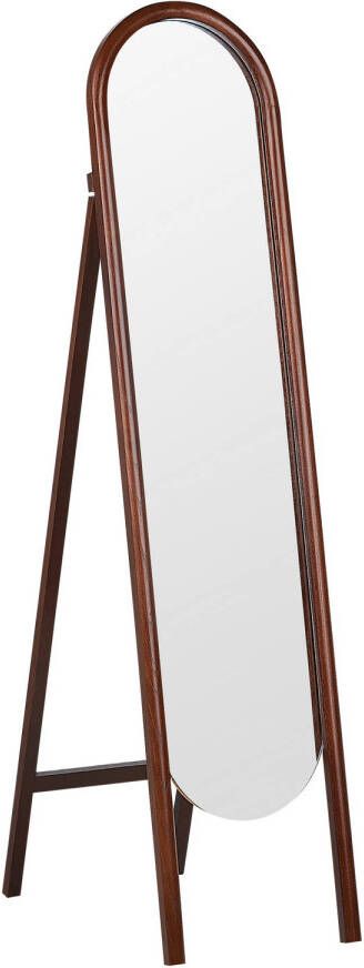 Beliani CHELLES Staande spiegel-Donkere houtkleur-Paulowniahout