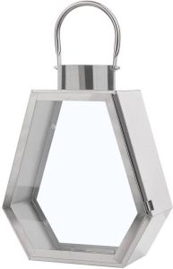 Beliani CORSICA windlichtzuilen-Zilver-RVS