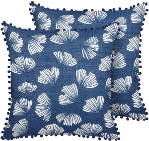 Beliani Dandelion Sierkussen-blauw-polyester